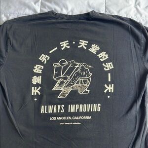 YoungLA Gray Long Sleeve Tee with Urban Graphic